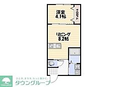 Lyk貝塚 1LDKの間取図画像