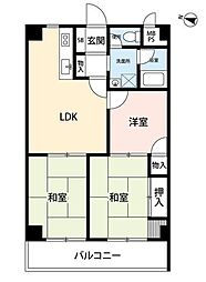 布施ビル 2LDKの間取図画像