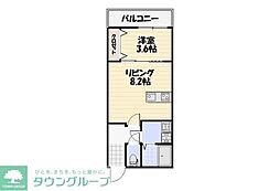千葉市稲毛区小仲台7丁目アパート 1LDKの間取図画像
