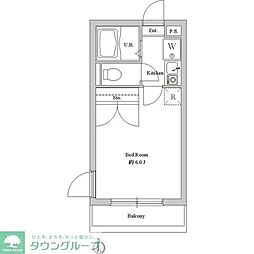 サンパレス誉田B 1Kの間取図画像