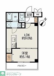 コネクトパークヒルズ新田町 1LDKの間取図画像