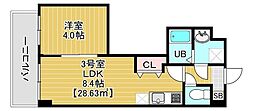 金太郎ヒルズ355 1LDKの間取図画像