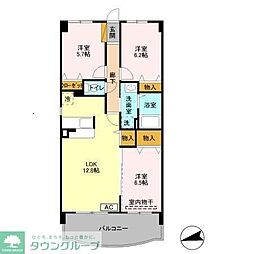 コンフォールソシアル 3LDKの間取図画像