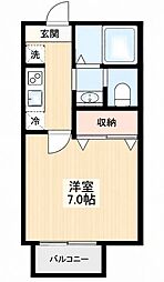 ブランフルール・イノハナ 1Kの間取図画像