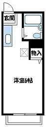 京王相模原線 京王堀之内駅 徒歩9分の賃貸マンション 4階1Kの間取り