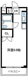 京王相模原線 京王堀之内駅 徒歩11分の賃貸マンション 5階1Kの間取り