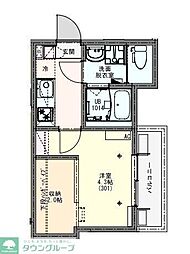 KEIAI RESIDENCE西八王子II 3階1Kの間取り