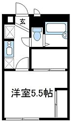 JR横浜線 橋本駅 バス9分 二本松下車 徒歩3分の賃貸アパート 1階1Kの間取り