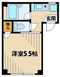 ベルフィオーレ町田 2階1Kの間取り