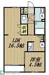 アーバンレジデンス 1階1LDKの間取り