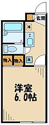 JR横浜線 橋本駅 バス12分 内出下車 徒歩4分の賃貸アパート 2階1Kの間取り