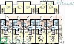 JR相模線 上溝駅 徒歩15分の賃貸アパート 2階1Kの間取り