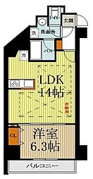 JR八高線 八王子駅 徒歩13分の賃貸マンション 15階1LDKの間取り