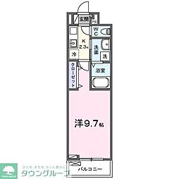 JR横浜線 相模原駅 徒歩10分の賃貸アパート 3階1Kの間取り