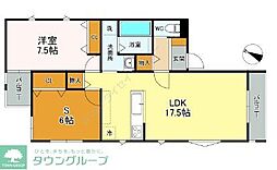 JR横浜線 相模原駅 バス10分 千代田十字路下車 徒歩4分の賃貸アパート 1階1SLDKの間取り