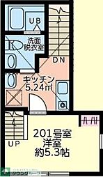 仮)シティハイツ大船町 2階1Kの間取り