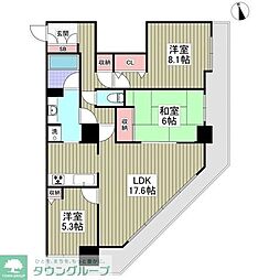 グラントーレ橋本 16階3SDKの間取り