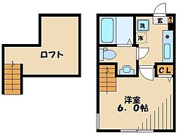 アリエッティ 1階1Kの間取り