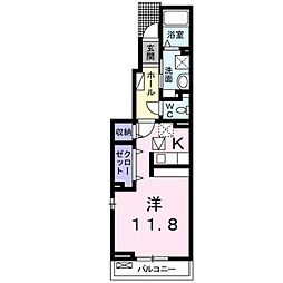 モン・ヴィラージュA ワンルームの間取図画像