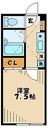 ラファエロ 1Kの間取図画像