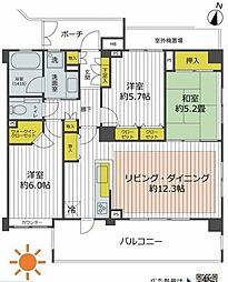 aie八王子 3LDKの間取図画像