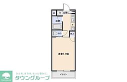 ハイツFK 1Kの間取図画像