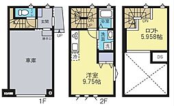 仮)緑区若柳ガレージハウス ワンルームの間取図画像
