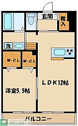 WAIPUAMELIA 1LDKの間取図画像