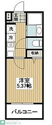 フルセイル橋本15 1Kの間取図画像