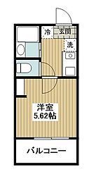 フルセイル橋本15 1Kの間取図画像