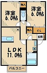 アタラクシアE 2LDKの間取図画像