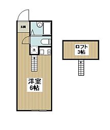 淵野辺ヒルズ ワンルームの間取図画像