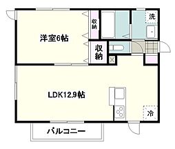 サンハイム 1LDKの間取図画像
