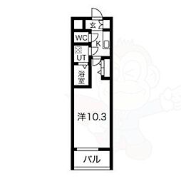 JR大阪環状線 芦原橋駅 徒歩4分の賃貸マンション 7階1Kの間取り