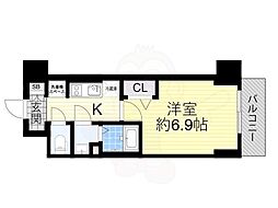 Osaka Metro中央線 堺筋本町駅 徒歩4分の賃貸マンション 5階1Kの間取り