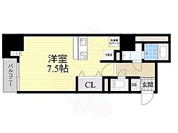 Osaka Metro堺筋線 堺筋本町駅 徒歩9分の賃貸マンション 3階ワンルームの間取り