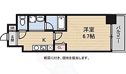 Osaka Metro御堂筋線 大国町駅 徒歩3分の賃貸マンション 5階1Kの間取り