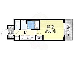 Osaka Metro堺筋線 恵美須町駅 徒歩2分の賃貸マンション 3階1Kの間取り