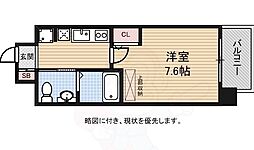 Osaka Metro御堂筋線 大国町駅 徒歩3分の賃貸マンション 9階1Kの間取り