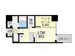 Osaka Metro千日前線 桜川駅 徒歩3分の賃貸マンション 4階1LDKの間取り