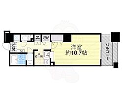 Osaka Metro千日前線 桜川駅 徒歩6分の賃貸マンション 5階ワンルームの間取り