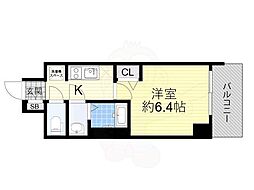 Osaka Metro長堀鶴見緑地線 大正駅 徒歩8分の賃貸マンション 8階1Kの間取り