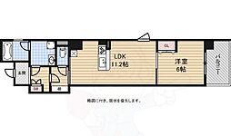 JR大阪環状線 芦原橋駅 徒歩6分の賃貸マンション 7階1LDKの間取り