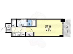 Osaka Metro堺筋線 恵美須町駅 徒歩3分の賃貸マンション 11階1Kの間取り