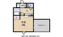 Osaka Metro中央線 堺筋本町駅 徒歩4分の賃貸マンション 11階1Kの間取り