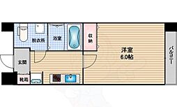 Osaka Metro千日前線 桜川駅 徒歩6分の賃貸マンション 3階1Kの間取り