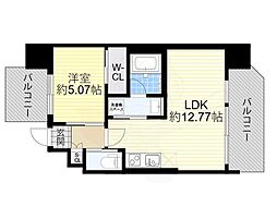 Osaka Metro長堀鶴見緑地線 大正駅 徒歩13分の賃貸マンション 11階1LDKの間取り
