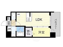 Osaka Metro長堀鶴見緑地線 大正駅 徒歩6分の賃貸マンション 11階1LDKの間取り