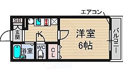 Osaka Metro堺筋線 恵美須町駅 徒歩5分の賃貸アパート 4階1Kの間取り