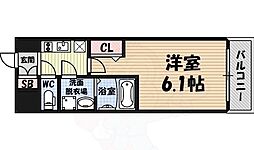 Osaka Metro千日前線 桜川駅 徒歩1分の賃貸マンション 5階1Kの間取り